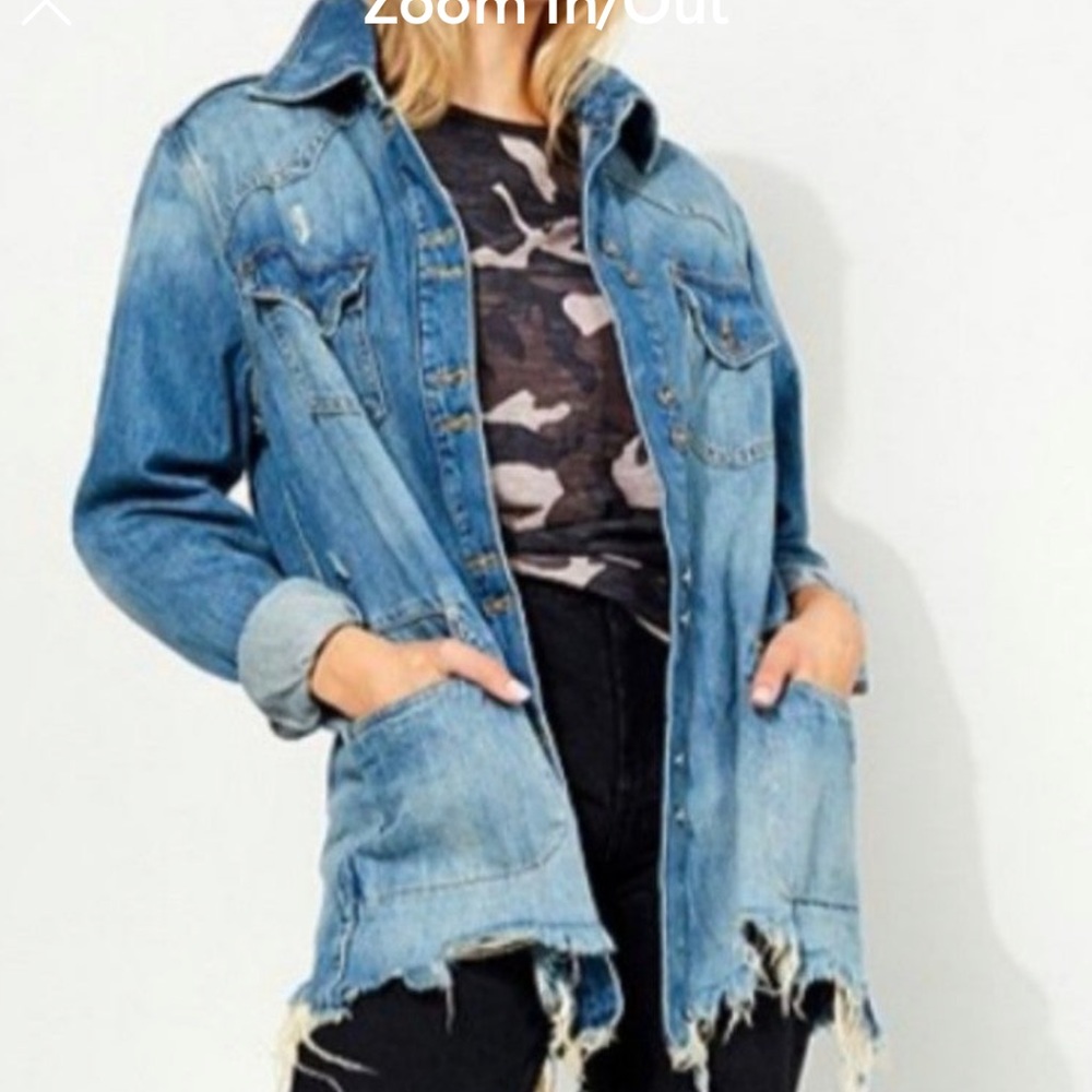 Free People Moon Child denim shacket